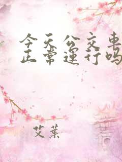 今天公交车还能正常运行吗