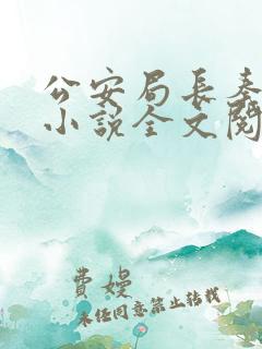公安局长秦局长小说全文阅读