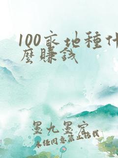 100亩地种什么赚钱