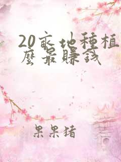 20亩地种植什么最赚钱