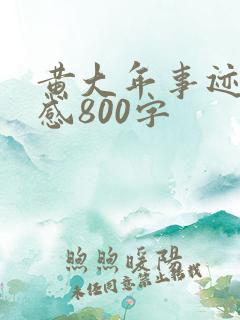 黄大年事迹观后感800字
