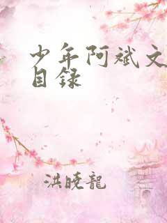 少年阿斌文说读目录