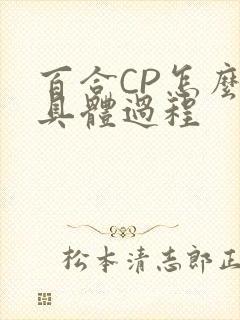 百合CP怎么搞具体过程