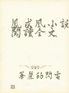 凤求凰小说免费阅读全文