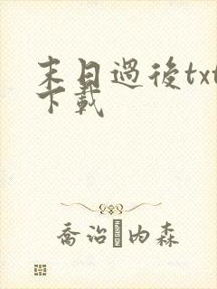 末日过后txt下载