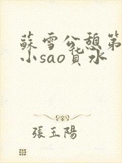 苏雪公憩第一章小sao货水
