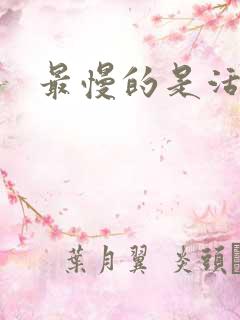 最慢的是活着