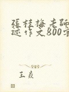 张桂梅老师的事迹作文800字