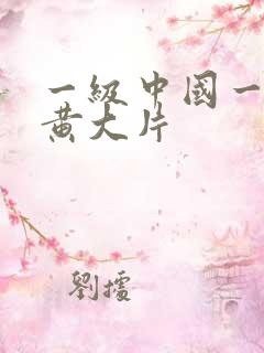 一级中国一级特黄大片