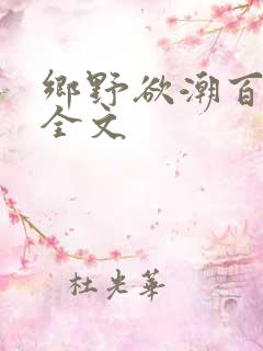乡野欲潮百度云全文
