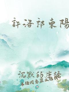 许洛祁东阳
