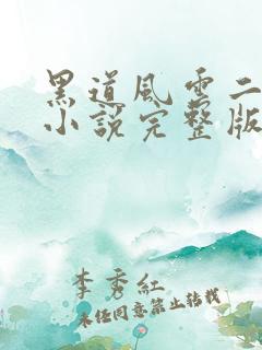 黑道风云二十年小说完整版