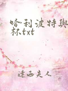 哈利波特与火焰杯txt