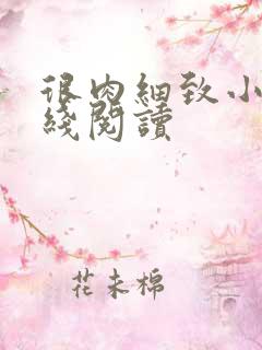很肉细致小说在线阅读