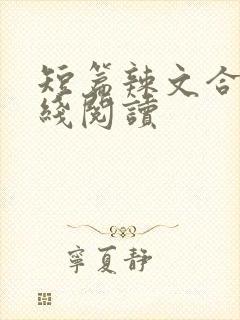 短篇辣文合集在线阅读