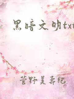 黑暗文明txt