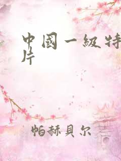 中国一级特黄大片