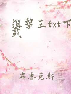 狙击王txt下载
