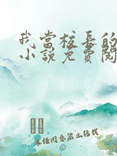 我当校长的生涯小说免费阅读
