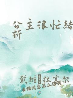 公主很忙结局解析