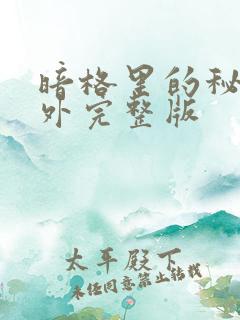 暗格里的秘密番外完整版