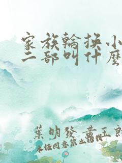 家族轮换小说第二部叫什么名字