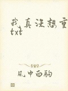 我真没想重生啊txt