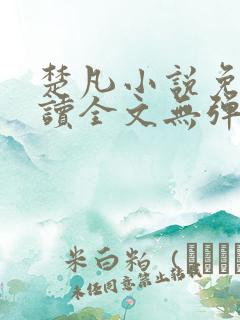 楚凡小说免费阅读全文无弹窗