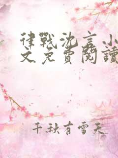 律战沈言小说全文免费阅读最新章节