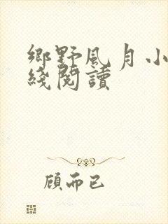 乡野风月小说在线阅读