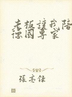 老板让我陪两个德国专家