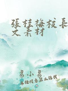 张桂梅校长的作文素材