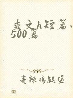爽文h短篇小说500篇
