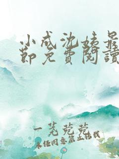 小成沈姨最新章节免费阅读