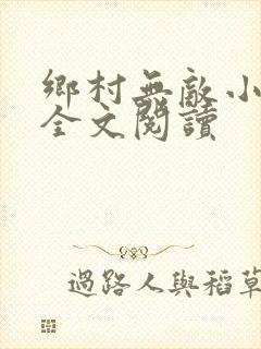 乡村无敌小医仙全文阅读