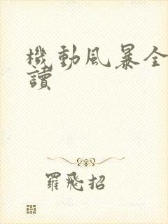 机动风暴全文阅读