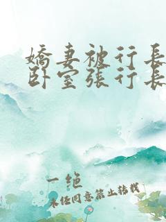 娇妻被行长抱进卧室张行长全文