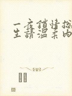 一夜锁情总裁先生请温柔内容