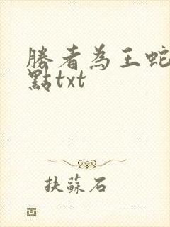 胜者为王蛇蝎点点txt