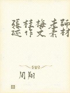 张桂梅老师的事迹作文素材