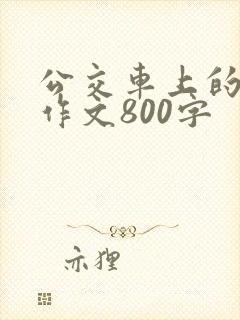 公交车上的感动作文800字