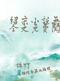 绍宋小说无弹窗全文免费阅读
