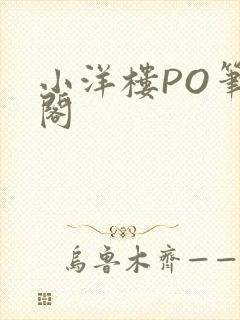 小洋楼PO笔趣阁
