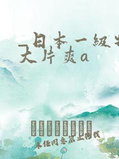 _日本一级特黄大片爽a