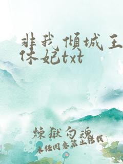 非我倾城王爷要休妃txt