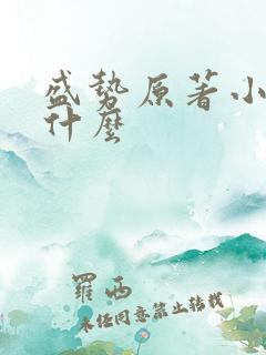 盛势原著小说叫什么