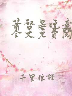 萧启晏晚意小说全文免费阅读