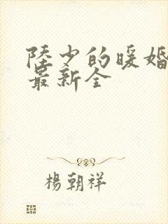 陆少的暖婚新妻最新全