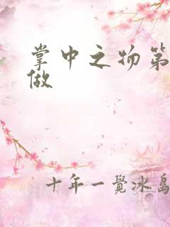 掌中之物第一次做