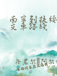 南宁到扶绥的公交车路线